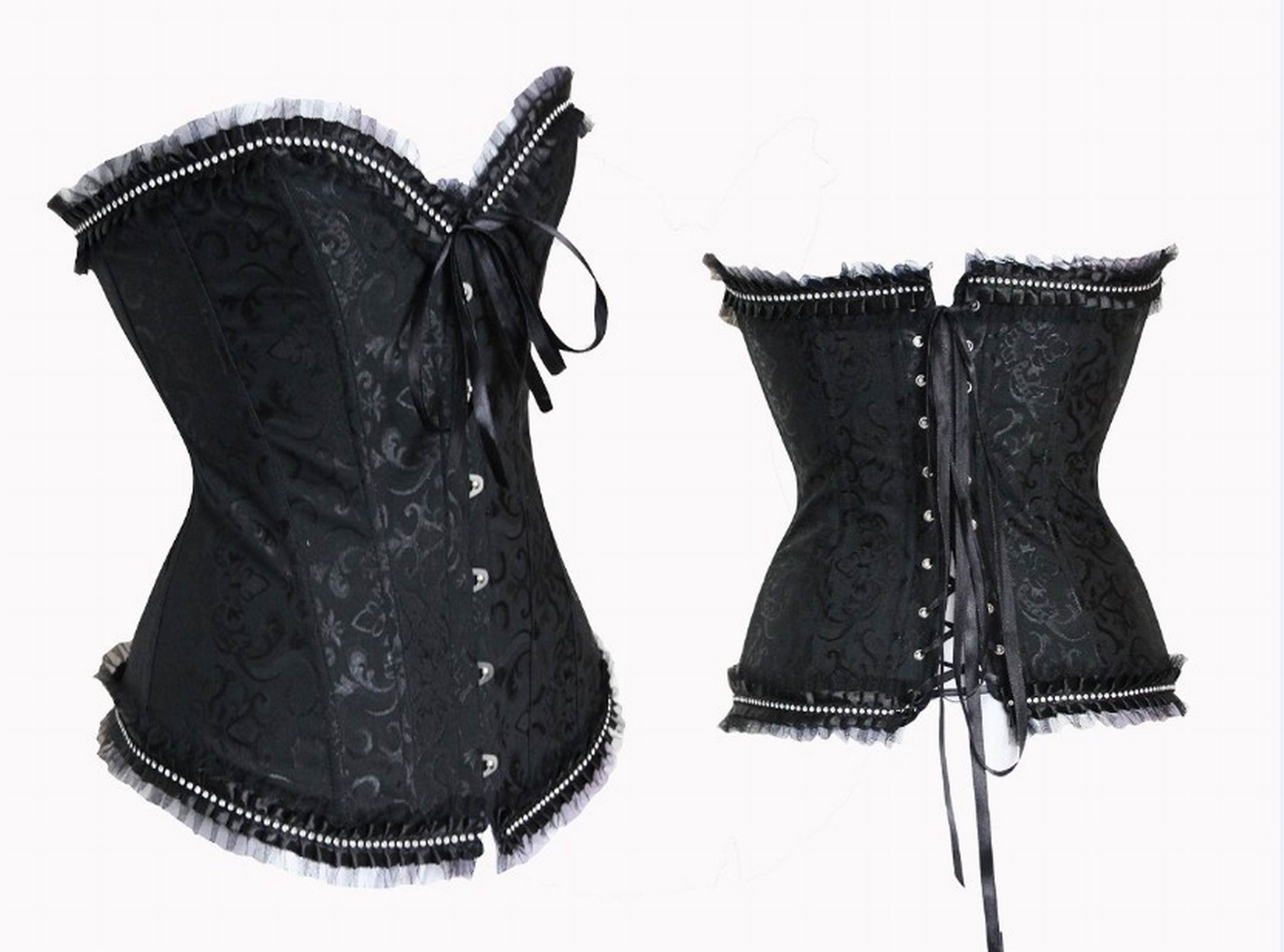 Black Satin Corset